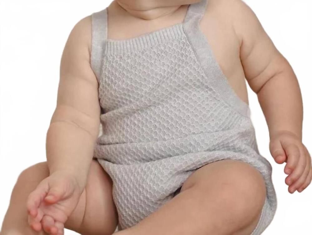 NEW QUINCY MAE kids caleb knit shortall in heathered sky